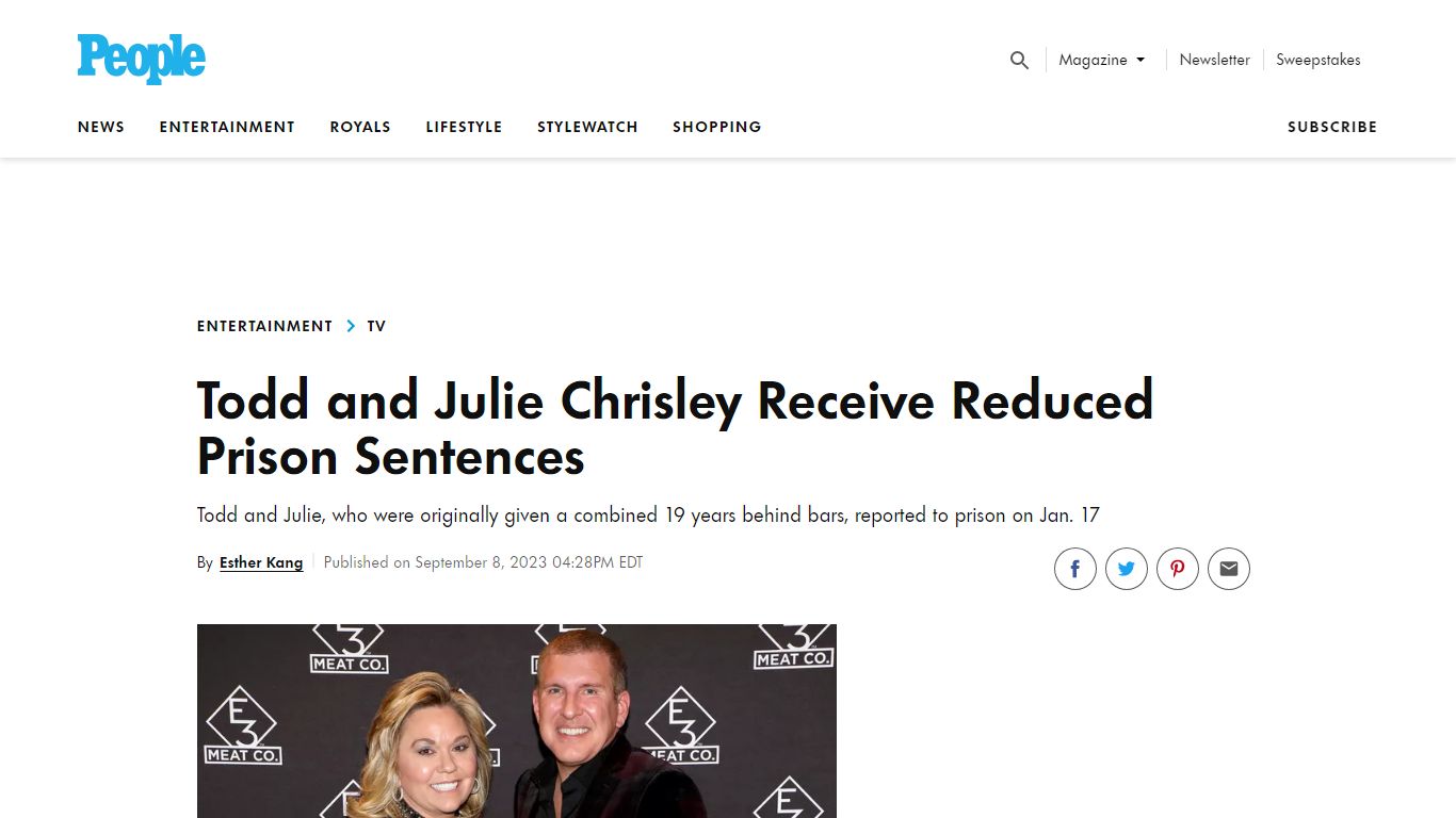 Todd and Julie Chrisley Receive Reduced Prison Sentences - People.com