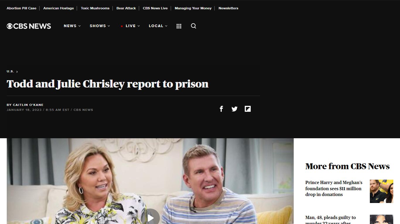Todd and Julie Chrisley report to prison - CBS News