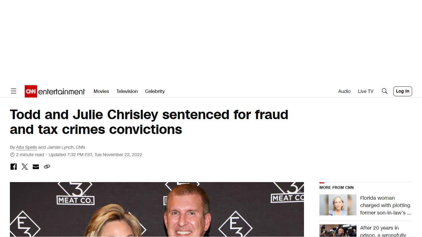 Todd and Julie Chrisley sentenced for fraud and tax crimes ... - CNN